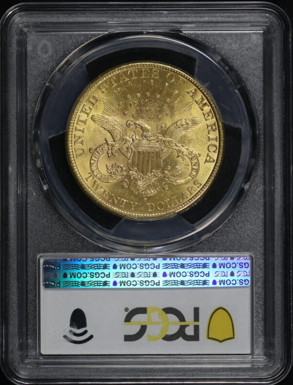 Reverse of this 1899-S Liberty Head $20 Type 3 PCGS MS-62