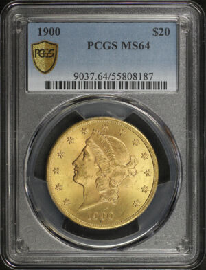 Obverse of this 1900 Liberty Head $20 Type 3 PCGS MS-64