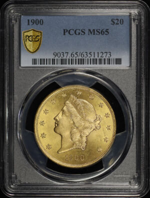 Obverse of this 1900 Liberty Head $20 Type 3 PCGS MS-65