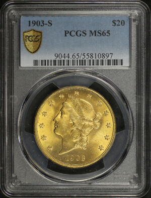 Obverse of this 1903-S Liberty Head $20 Type 3 PCGS MS-65