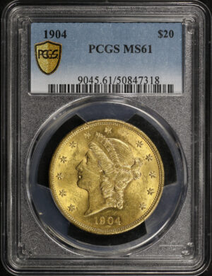 Obverse of this 1904 Liberty Head $20 Type 3 PCGS MS-61
