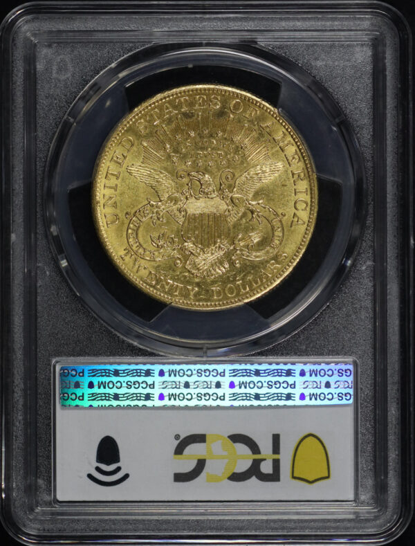 Reverse of this 1904 Liberty Head $20 Type 3 PCGS MS-62