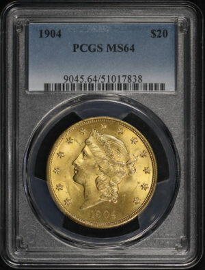 Obverse of this 1904 Liberty Head $20 Type 3 PCGS MS-64