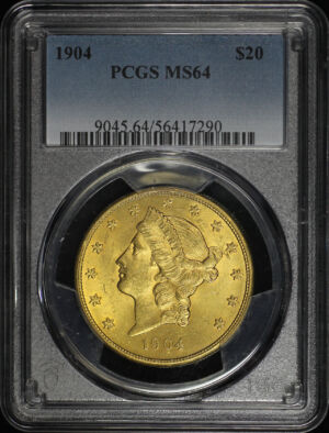 Obverse of this 1904 Liberty Head $20 Type 3 PCGS MS-64
