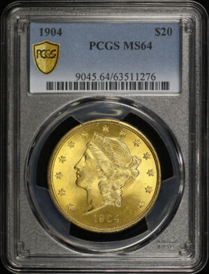 Obverse of this 1904 Liberty Head $20 Type 3 PCGS MS-64