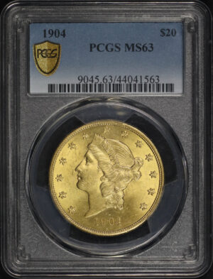 Obverse of this 1904 Liberty Head $20 Type 3 PCGS MS-63