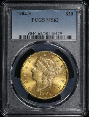 Obverse of this 1904-S Liberty Head $20 Type 3 PCGS MS-63