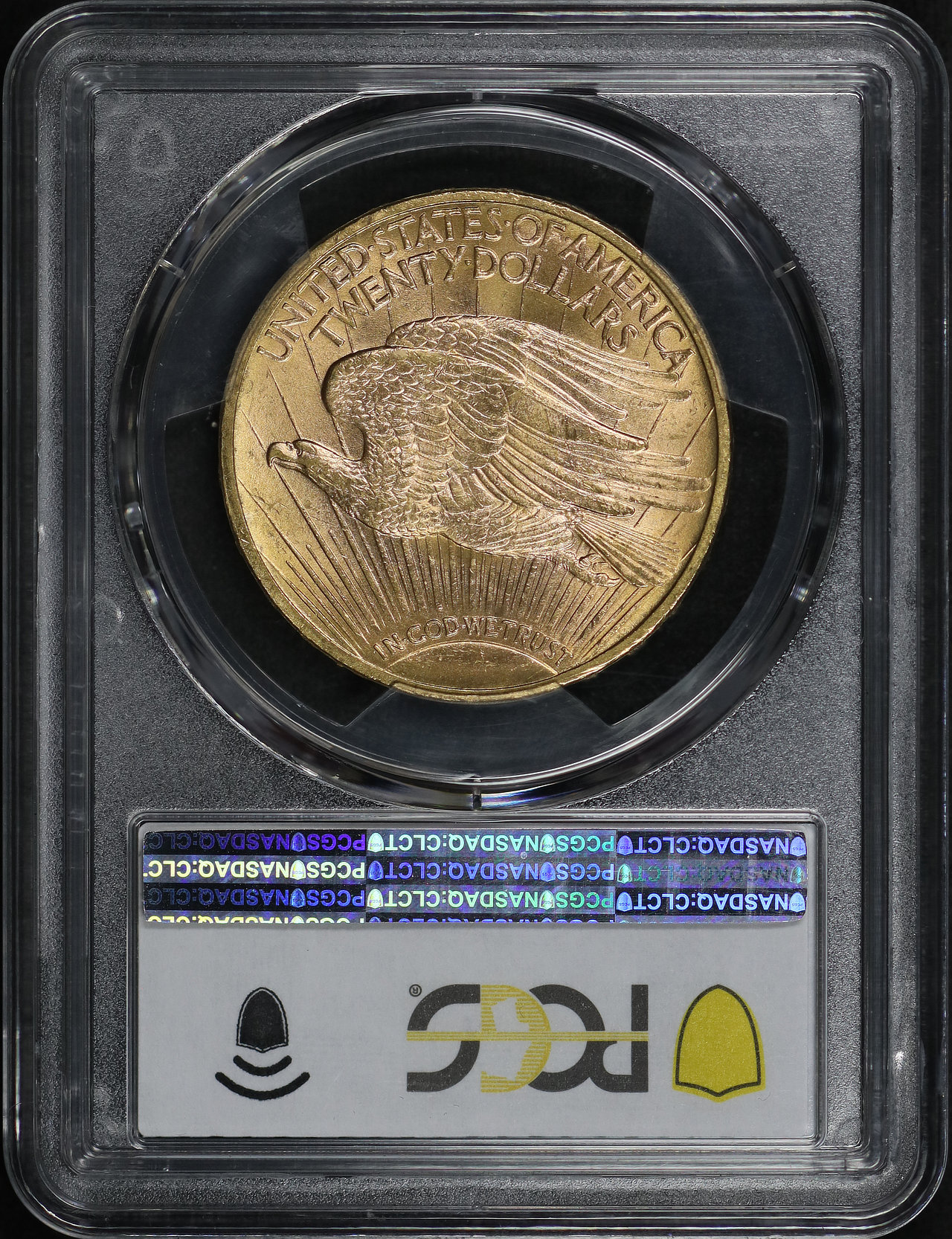 Reverse of this 1908 St. Gaudens $20 Motto PCGS MS-62