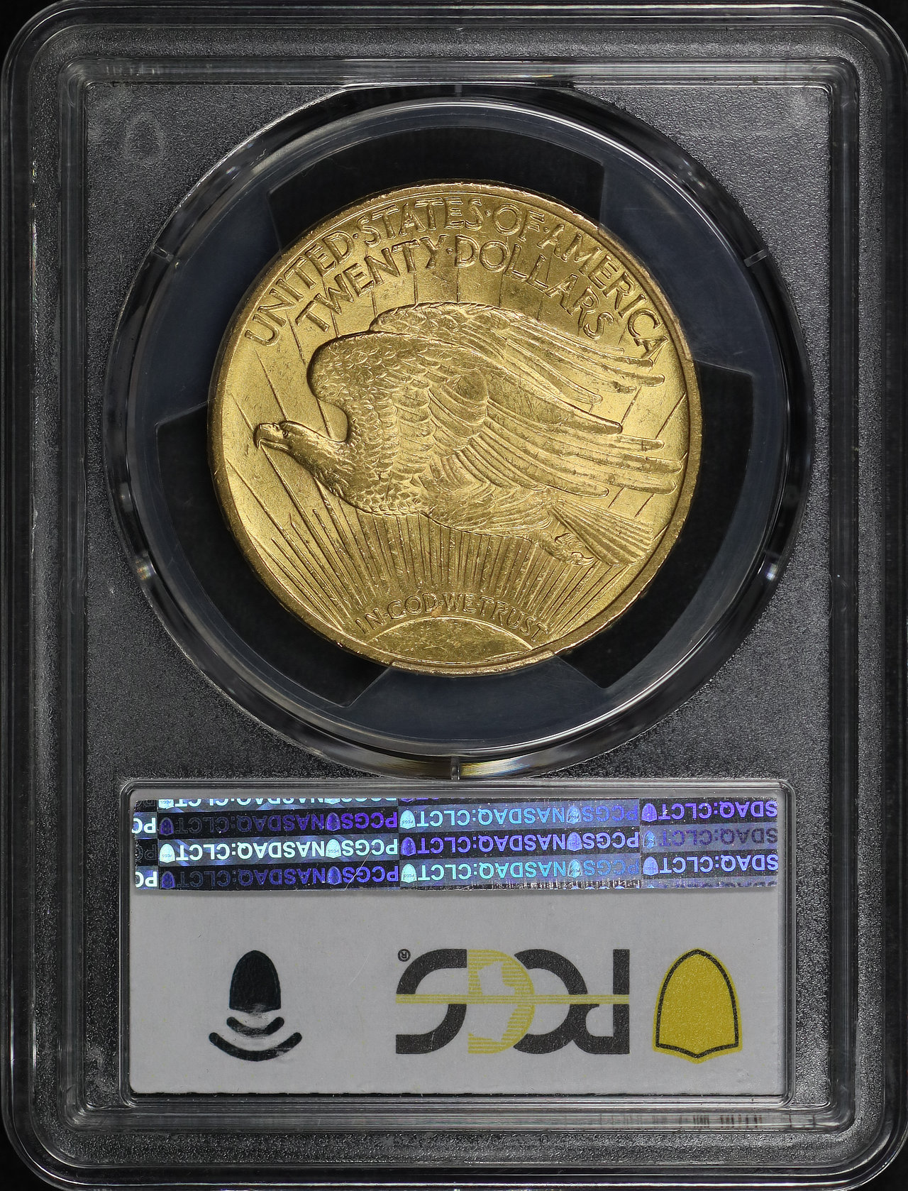 Reverse of this 1909/8 St. Gaudens $20 PCGS MS-62