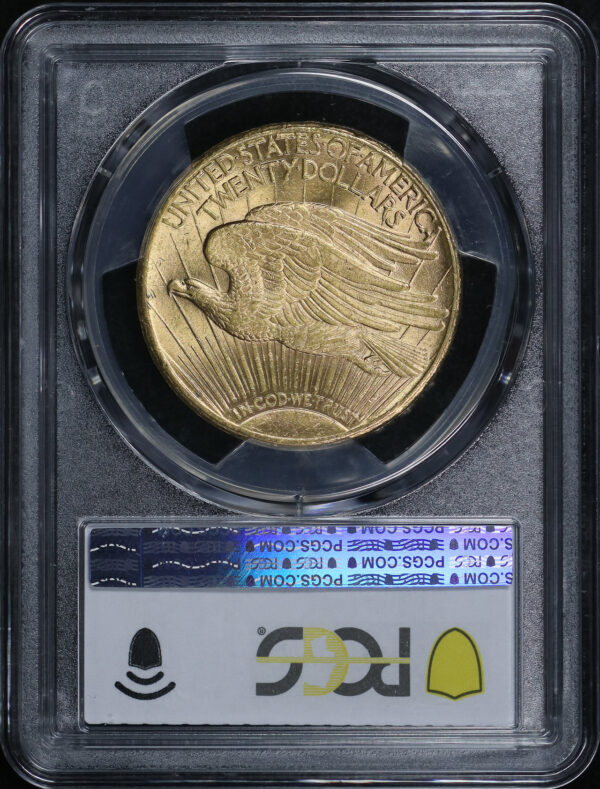 Reverse of this 1909-S St. Gaudens $20 PCGS MS-61
