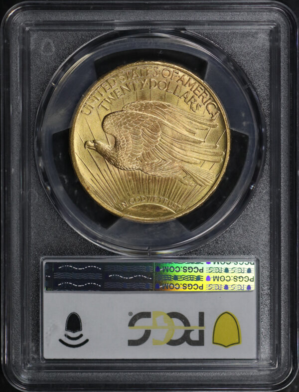 Reverse of this 1911 St. Gaudens $20 PCGS MS-66+