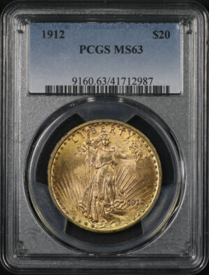 Obverse of this 1912 St. Gaudens $20 PCGS MS-63