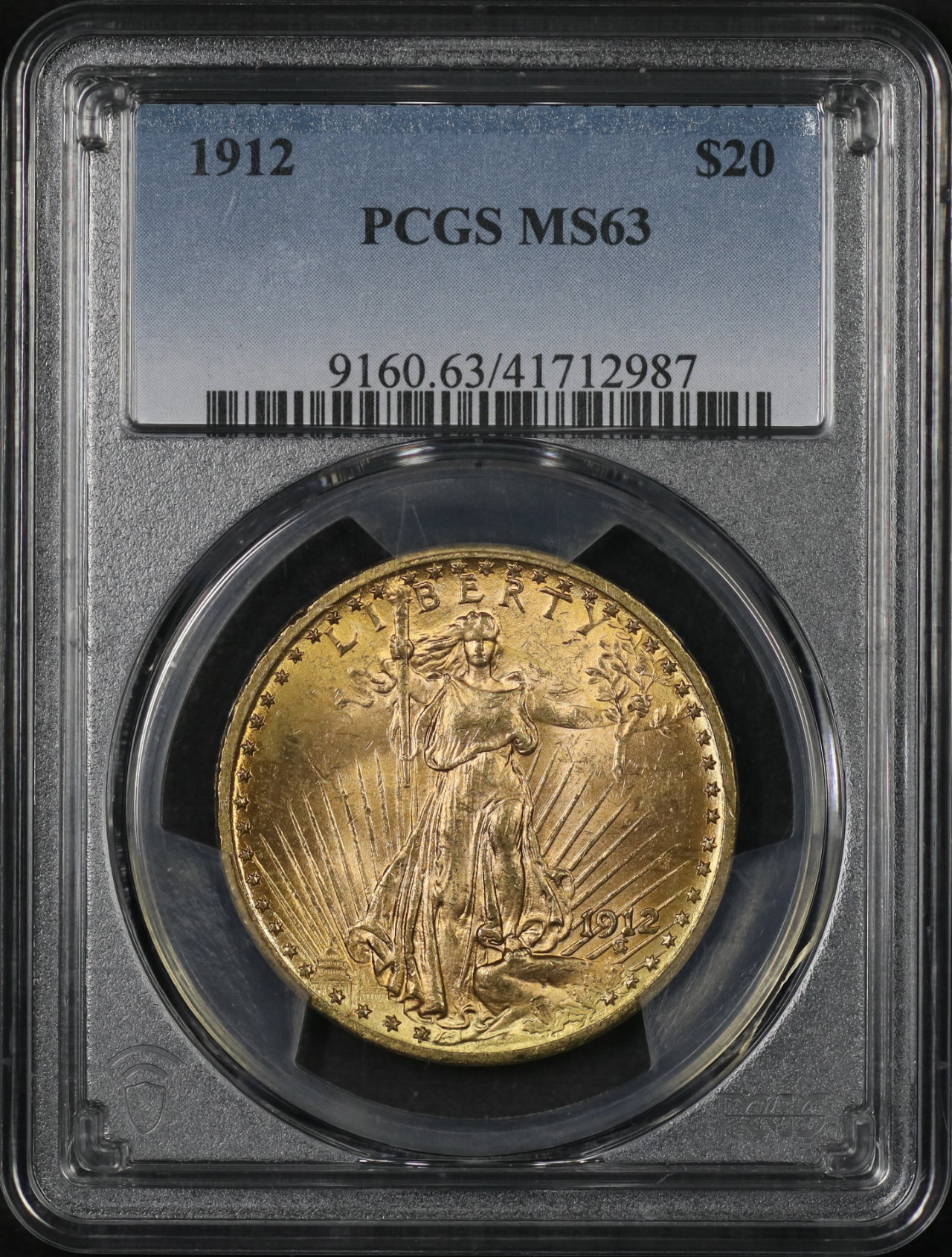 Obverse of this 1912 St. Gaudens $20 PCGS MS-63