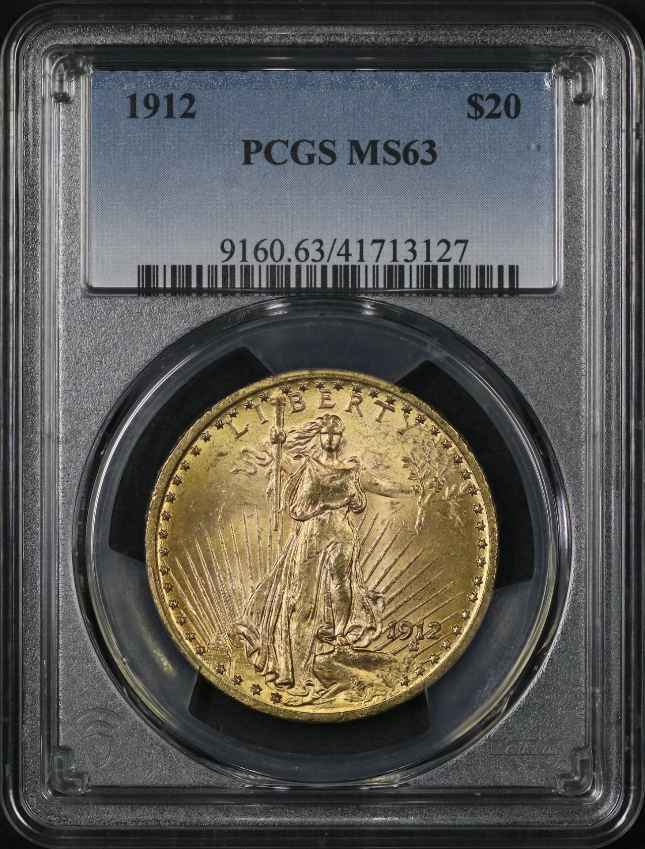 Obverse of this 1912 St. Gaudens $20 PCGS MS-63