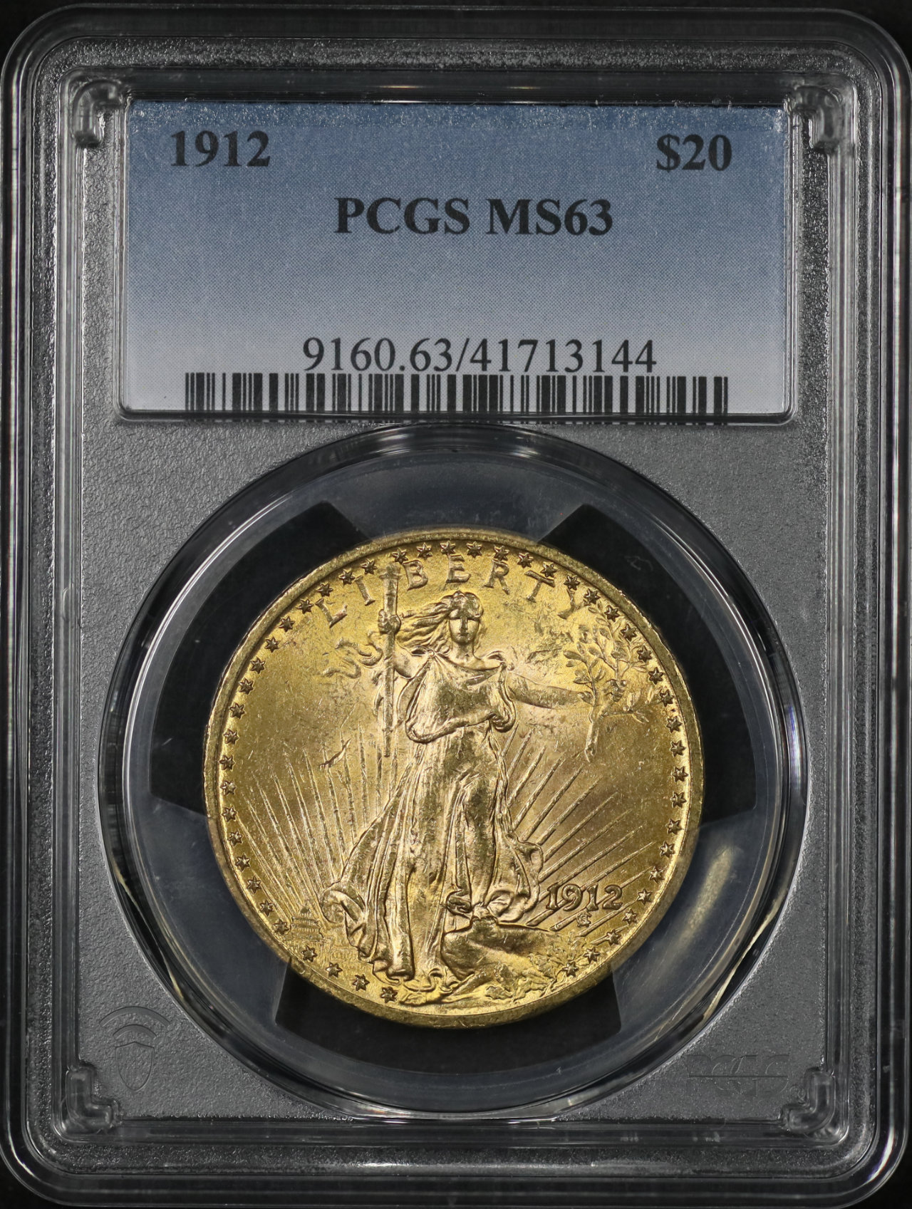 Obverse of this 1912 St. Gaudens $20 PCGS MS-63