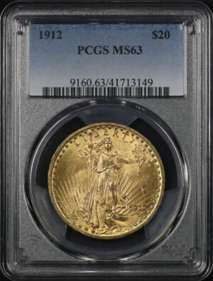 Obverse of this 1912 St. Gaudens $20 PCGS MS-63