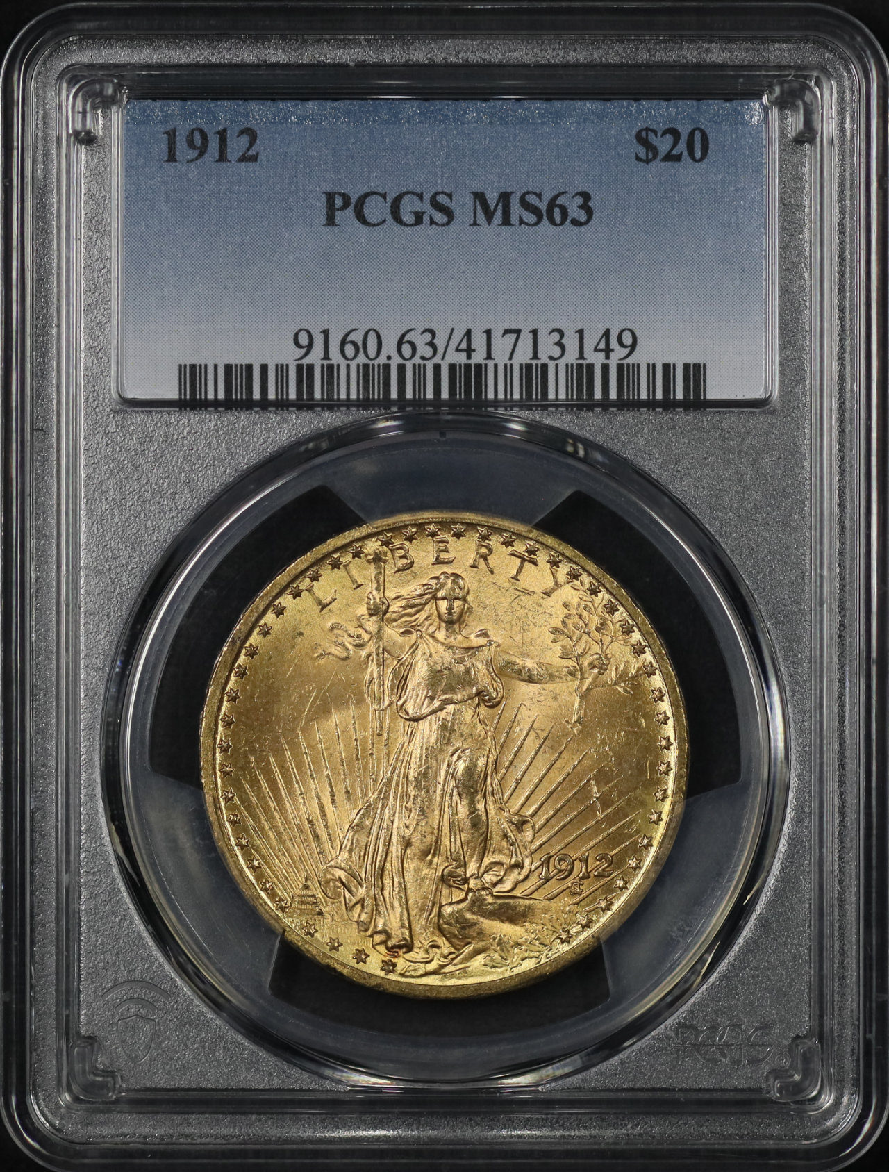 Obverse of this 1912 St. Gaudens $20 PCGS MS-63