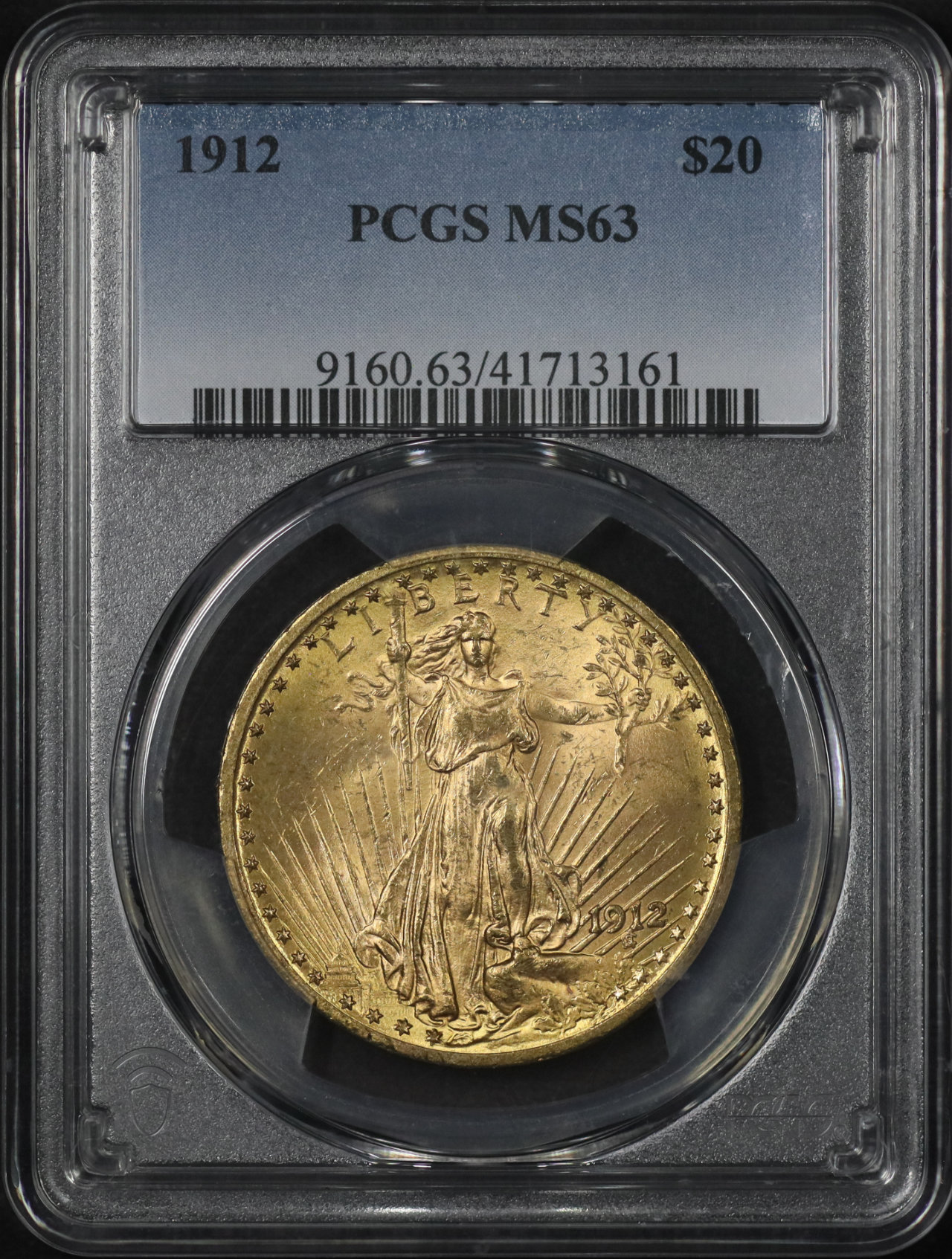 Obverse of this 1912 St. Gaudens $20 PCGS MS-63