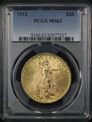 Obverse of this 1912 St. Gaudens $20 PCGS MS-63