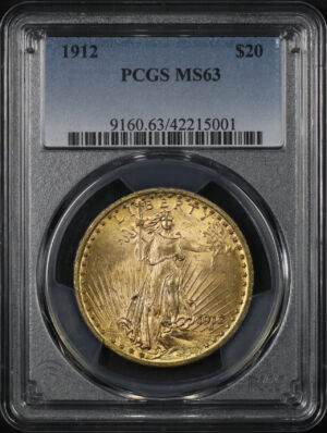 Obverse of this 1912 St. Gaudens $20 PCGS MS-63