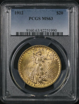 Obverse of this 1912 St. Gaudens $20 PCGS MS-63