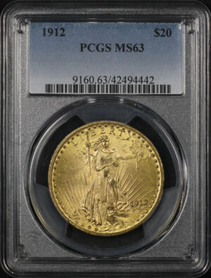 Obverse of this 1912 St. Gaudens $20 PCGS MS-63