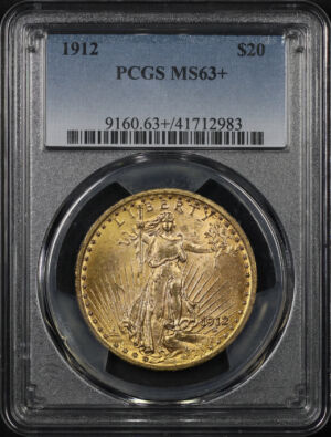 Obverse of this 1912 St. Gaudens $20 PCGS MS-63+