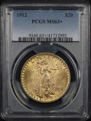 Obverse of this 1912 St. Gaudens $20 PCGS MS-63+