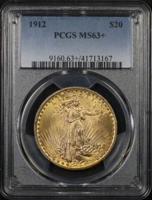Obverse of this 1912 St. Gaudens $20 PCGS MS-63+