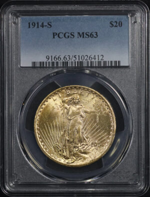Obverse of this 1914-S St. Gaudens $20 PCGS MS-63