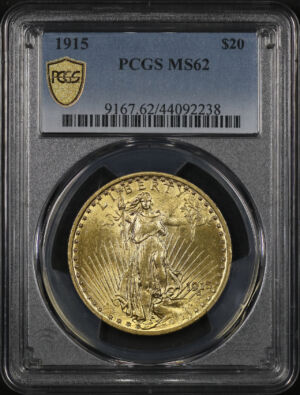 Obverse of this 1915 St. Gaudens $20 PCGS MS-62