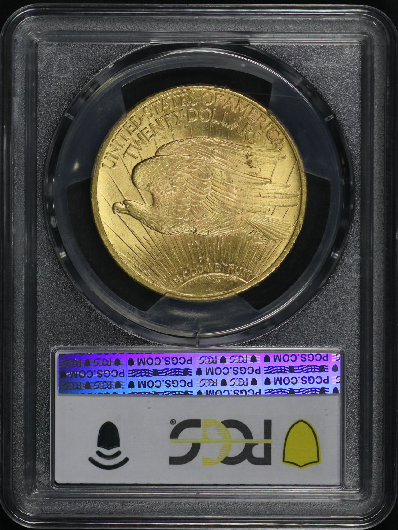 Reverse of this 1924 St. Gaudens $20 PCGS MS-63