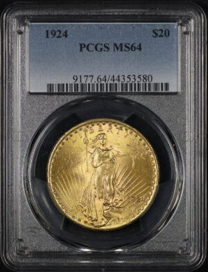 Obverse of this 1924 St. Gaudens $20 PCGS MS-64