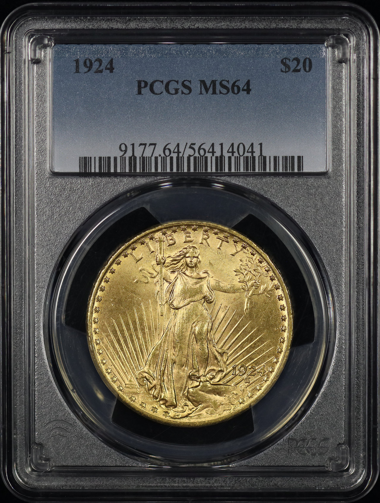 Obverse of this 1924 St. Gaudens $20 PCGS MS-64