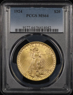 Obverse of this 1924 St. Gaudens $20 PCGS MS-64