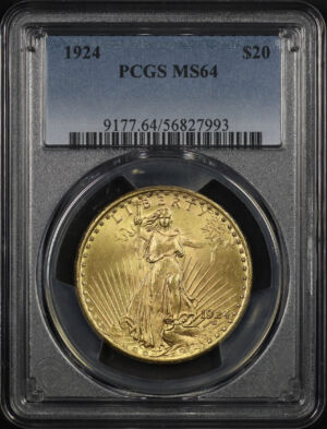 Obverse of this 1924 St. Gaudens $20 PCGS MS-64