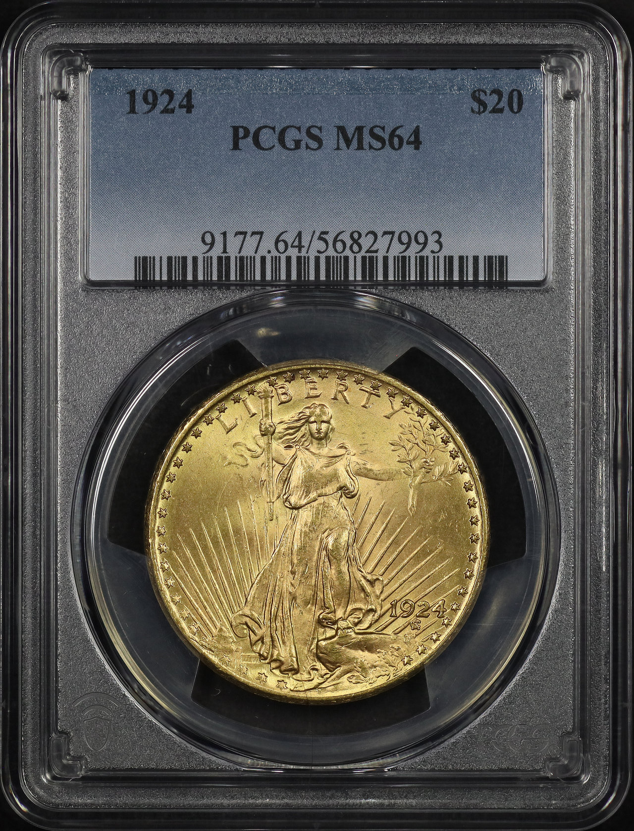 Obverse of this 1924 St. Gaudens $20 PCGS MS-64