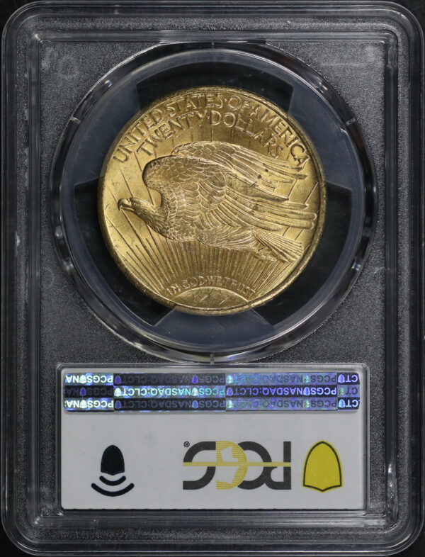 Reverse of this 1924 St. Gaudens $20 PCGS MS-65