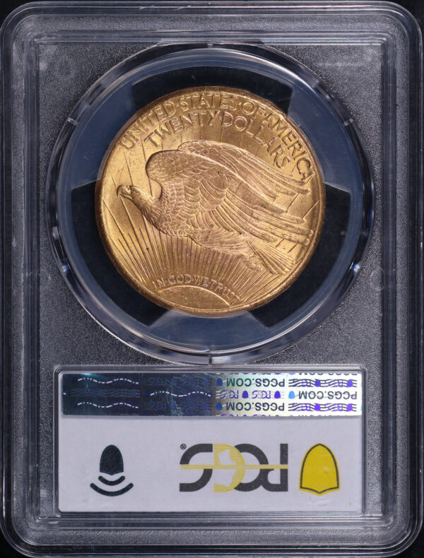 Reverse of this 1924-S St. Gaudens $20 PCGS MS-64 Rive d’Or Collection 