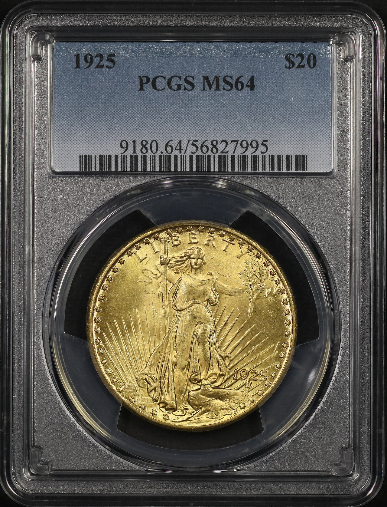 Obverse of this 1925 St. Gaudens $20 PCGS MS-64