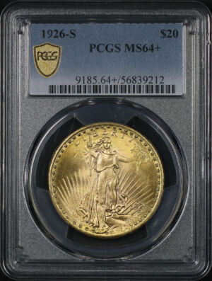 Obverse of this 1926-S St. Gaudens $20 PCGS MS-64+