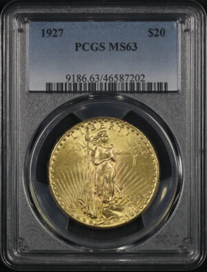 Obverse of this 1927 St. Gaudens $20 PCGS MS-63