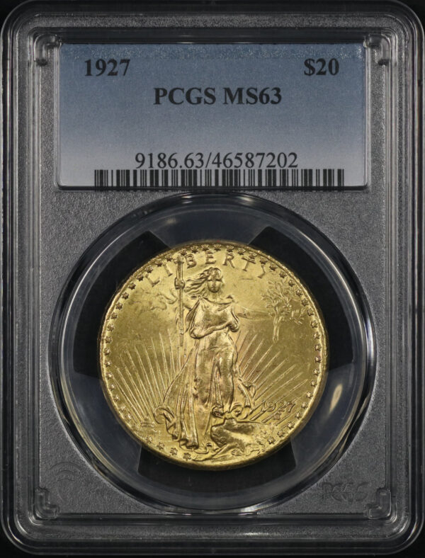 Obverse of this 1927 St. Gaudens $20 PCGS MS-63