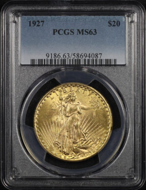 Obverse of this 1927 St. Gaudens $20 PCGS MS-63