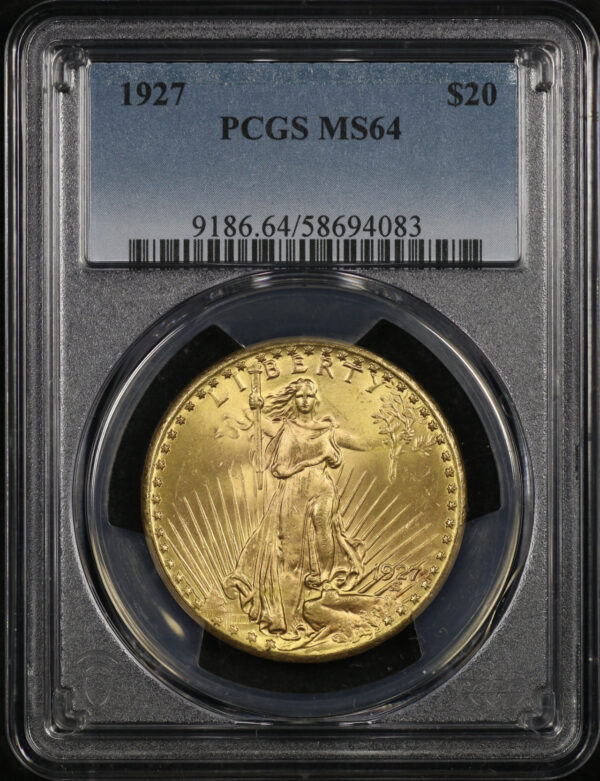Obverse of this 1927 St. Gaudens $20 PCGS MS-64