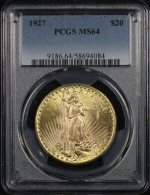 Obverse of this 1927 St. Gaudens $20 PCGS MS-64