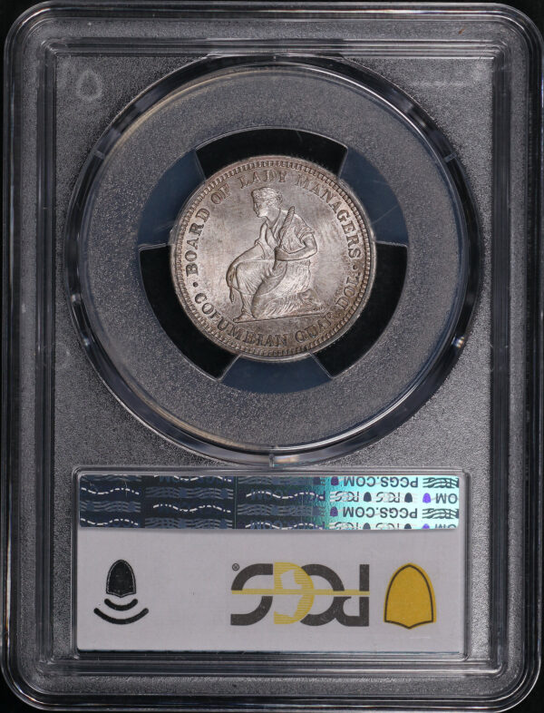 Reverse of this 1893 25C Isabella Silver Commemorative PCGS MS-63