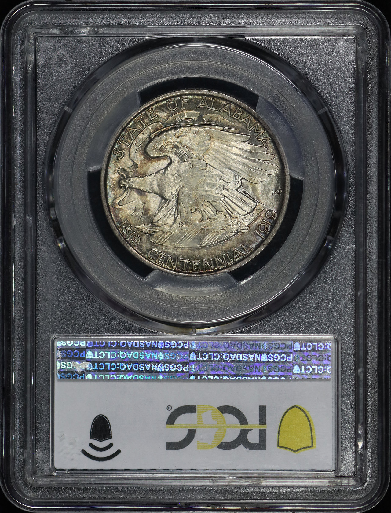 Reverse of this 1921 Silver Commemorative Alabama 50C PCGS MS-66