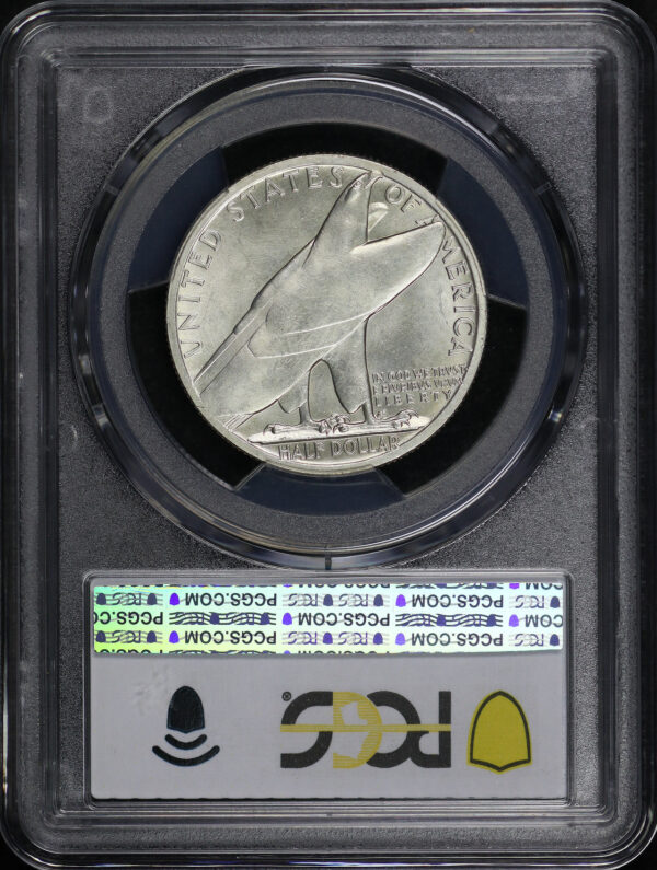 Reverse of this 1936 50C Bridgeport Silver Commemorative PCGS MS-65