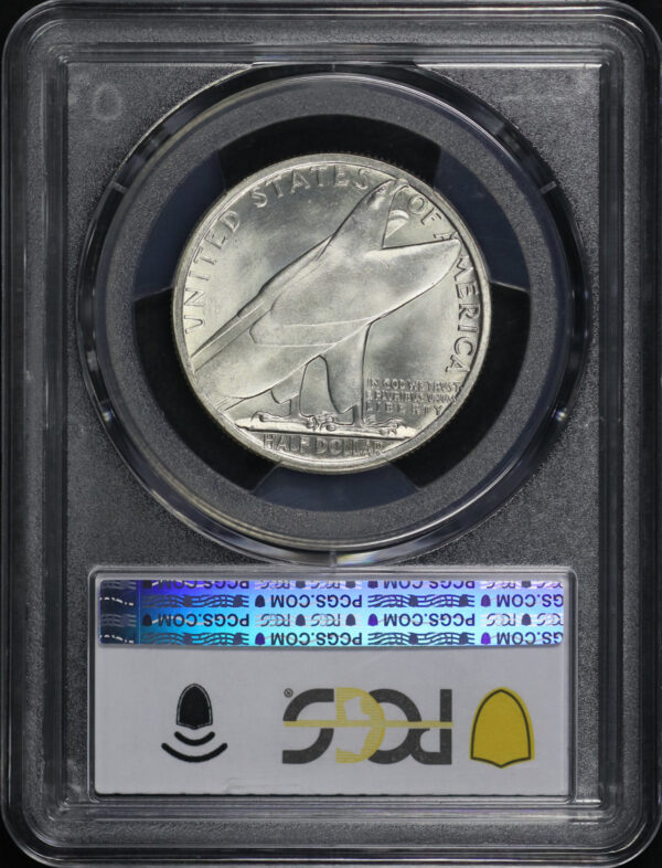 Reverse of this 1936 50C Bridgeport Silver Commemorative PCGS MS-67